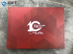 Gift Set Bình Sổ Áo Thun Khẩu Trang In Logo Rikkei Soft