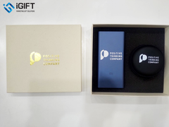 Gift set Pin dự phòng và cáp in logo Positive Thinking