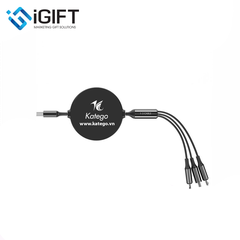 Dây cáp 3 in 1 Baseus in logo Dầu Khí PTSC