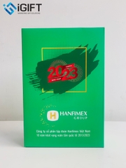 Lịch gỗ để bàn khắc logo HANFIMEX - MS06