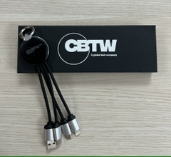 Cáp 3 In 1 Kiêm Móc Khoá - Khắc Logo Phát Sáng Việt Nam Cycle