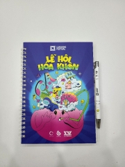 Sổ tay và Bút bi in logo Kid English