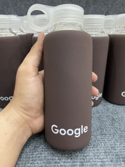 Bình thủy tinh bọc cao su in logo Google