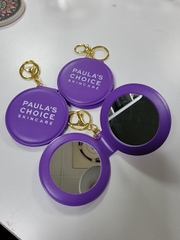 Gương Mini Bọc Da Kèm Móc Khóa - In Logo Theo Yêu Cầu