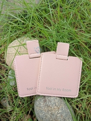Gương mini bọc da in logo theo yêu cầu