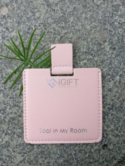 Gương mini bọc da in logo theo yêu cầu