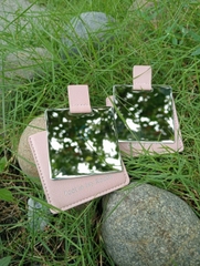 Gương mini bọc da in logo theo yêu cầu