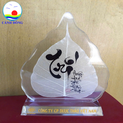 Kỷ niệm chương pha lê lưu niệm Cảnh Đông - in theo yêu cầu-  làm cúp,quà tặng pha lê truyền động lực sang trọng