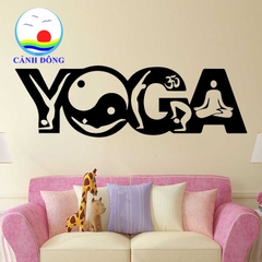 Decal dán tường chữ yoga sinh động ý nghĩa