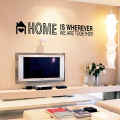 Giấy dán tường chữ thông điệp gia đình ý nghĩa HOME - IS WHEREVER WE ARE TOGETHER