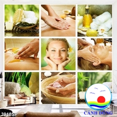 Giấy dán tường SPA trang trí sang trọng sẵn keo dán dễ in size theo yêu cầu