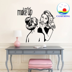 Decal dán tường Artist make up cá tính cao cấp.