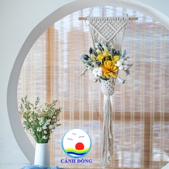 Giỏ hoa treo tường đan thừng Cảnh Đông - quà tặng thủ công decor phong cách mộc- không kèm hoa