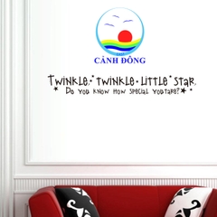 Decal dán tường chữ Twinkle Twinkle Little Star nghệ thuật ý nghĩa