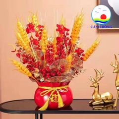 Chậu cắm hoa hình túi tiền chữ Phúc - không kèm hoa