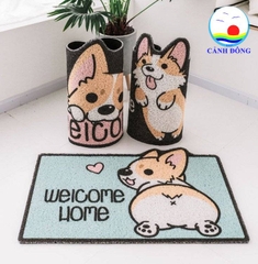 Thảm lau chân trang trí nhà cửa hình thú cưng chó và mèo đáng yêu.