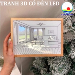 Tranh đèn led 3D ánh sáng đổi màu sinh động độc đáo và sáng tạo - Nhận thiết kế ảnh theo yêu cầu