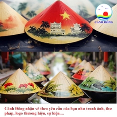 Xưởng sản xuất nón lá vẽ theo yêu cầu combo 100 cái tranh ảnh, thư pháp , logo thương hiệu, sự kiện, có sẵn số lượng lớn -Nón lá lưu niệm, nón lá trang trí Việt Nam ý nghĩa