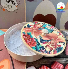 Khay đựng mứt, bánh, hạt tết in 3D sang trọng làm từ mủ nhựa cây thiên nhiên thân thiện môi trường - quà tặng, trang trí tết ý nghĩa