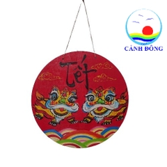 Trang trí tết treo cửa treo tường gỗ 30 cm vẽ tay sáng tạo độc đáo tặng kèm móc dán treo - Nhận vẽ theo yêu cầu