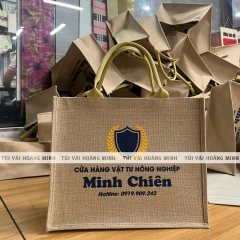 Túi vải linen in logo Minh Chiên