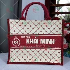 Túi vải linen tiệm vàng Khải Minh