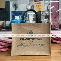 Mẫu Túi Vải Linen In Logo KHANHTHY CENTER Kỷ Niệm 30 Năm Thành Lập