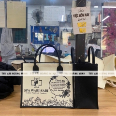 Túi Vải Linen In Logo Spa Wabi-Sabi