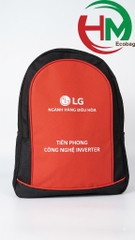 Mẫu Balo In Logo LG – Thiết Kế Đỏ Đen Nổi Bật