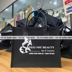 Túi Vải Linen In Logo THÁI NHƯ BEAUTY – Mẫu Túi Quà Tặng Doanh Nghiệp In Phủ Thương Hiệu