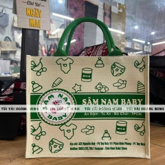Túi Vải Linen In Logo Sâm Nam Baby