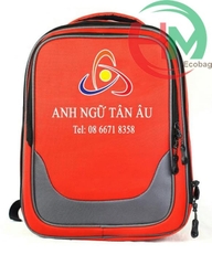 Mẫu Balo Anh Ngữ Tân Âu Đỏ Phối Xám