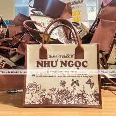 Túi Vải Linen In Logo Thẩm Mỹ Quốc Tế Như Ngọc  Sang Trọng