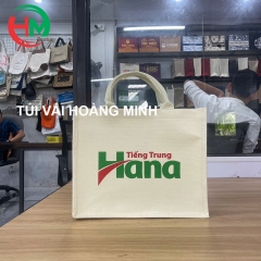 Túi Vải Linen In Logo Tiếng Trung Hana