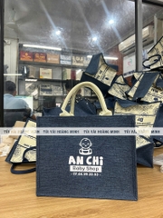 Túi Vải Linen In Logo AN CHI Baby Shop