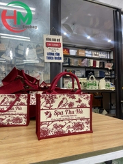 Túi vải linen quà tặng in logo Spa Thu Hà
