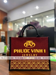 Túi Vải Linen In Logo Phước Vinh 1 Jewelry
