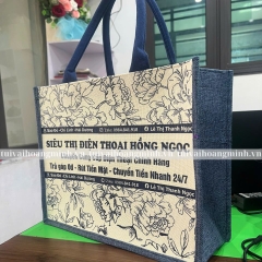 túi vải linen hồng ngọc