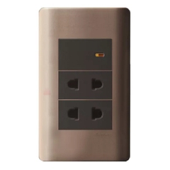 Ổ cắm điện 2 lổ Schneider Zencelo A 84426SUS-BZ-G19 cở size nhỏ 16A