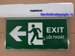 Đèn Exit Nanoco NEX2108C ( Đèn lối thoát Nanoco NEX2108C 3W treo trần 2 mặt )