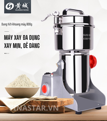 Máy Xay Hạt Sen, Ý Dĩ, Thuốc Bắc, Ngũ Cốc, Xay Nghiền Dược Liệu Siêu Khỏe Loại Chuyên Xay Gia Đình 800g