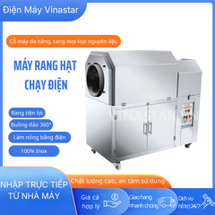 Máy Rang Hạt Ngũ Cốc Chạy Điện R-15E – Năng Suất 7–10kg, Nhiệt 2.8kW, Rang Đều Tự Động Chuẩn Xưởng