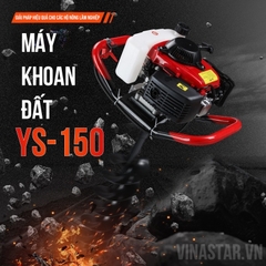 Máy khoan đất chạy xăng 150cc. Máy đào hồ trồng cây cắm cọc làm vườn.