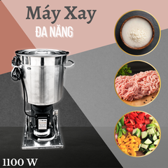 Máy xay giò 1100W khung inox. xay thịt sống, rau củ loại kèm bao đá.