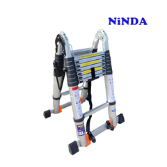 Thang nhôm rút chữ A NiNDA NDS-38AI (1.9m-3.8m)