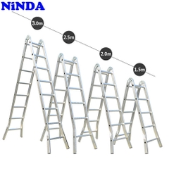 Thang nhôm gấp chữ A Ninda ND-207 (2m)
