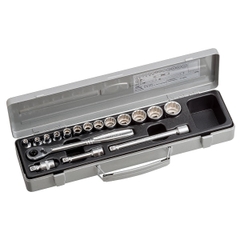 Hộp đầu khẩu và cần vặn TONE 17 chi tiết 3/8" 1570MS