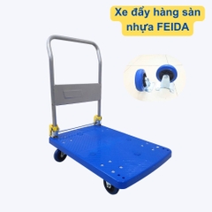 Xe đẩy hàng Feida FD150 sàn nhựa bánh chống ồn tải trọng 150kg