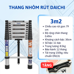 Thang rút đơn Daichi màu đen 3.2m TDA-32 (TẶNG ỐP)