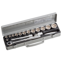 Hộp đầu khẩu và cần vặn TONE 17 chi tiết 1/2" 760MS